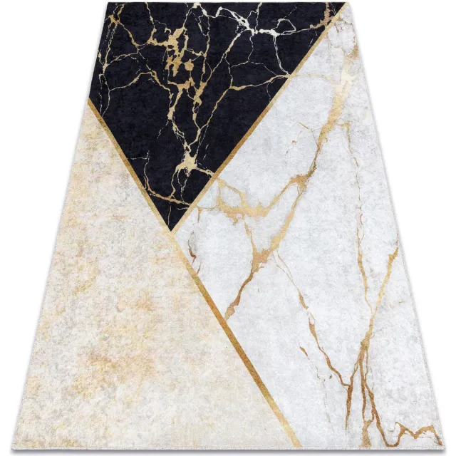 RUGSX Kleden Rugsx MIRO 52103.801 tapijt wasbaar marmer, geometrisch 120x170 cm Goud
