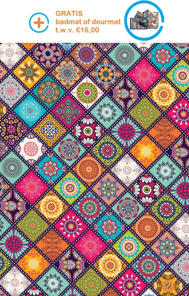 FOTAPIJT VKLM21016 - Geruit - Bedrukt tapijt - Vloerkleed - Antislip - Wasbaar - 160x230 cm - 9 mm - Polyester- Kerstcadeau Multi