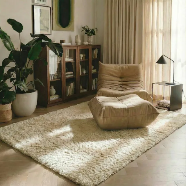 MrCarpet Hoogpolig vloerkleed wit/ivoor Teddy Mrcarpet crème