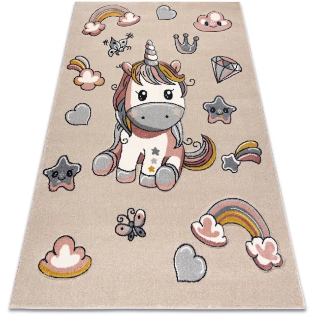 RUGSX Kleden Rugsx KIDDO tapijt 6110 crème / wit, Yksisarvinen Beige