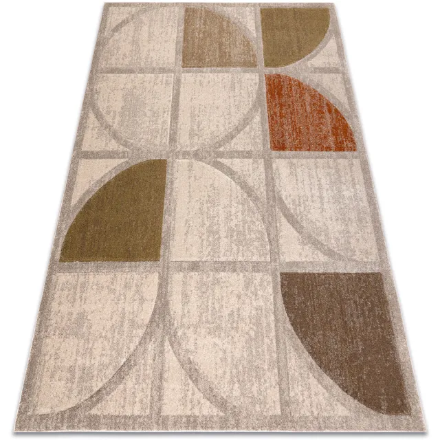 RUGSX Kleden Rugsx ARCANA 1550 vloerkleed crème / groen, geometrisch 240x330 cm Beige