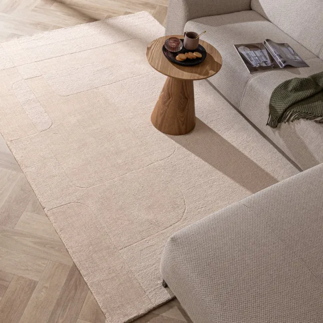 Studio Clarice Wollen vloerkleed - Giselle Abstract Creme - 220x330cm Crème
