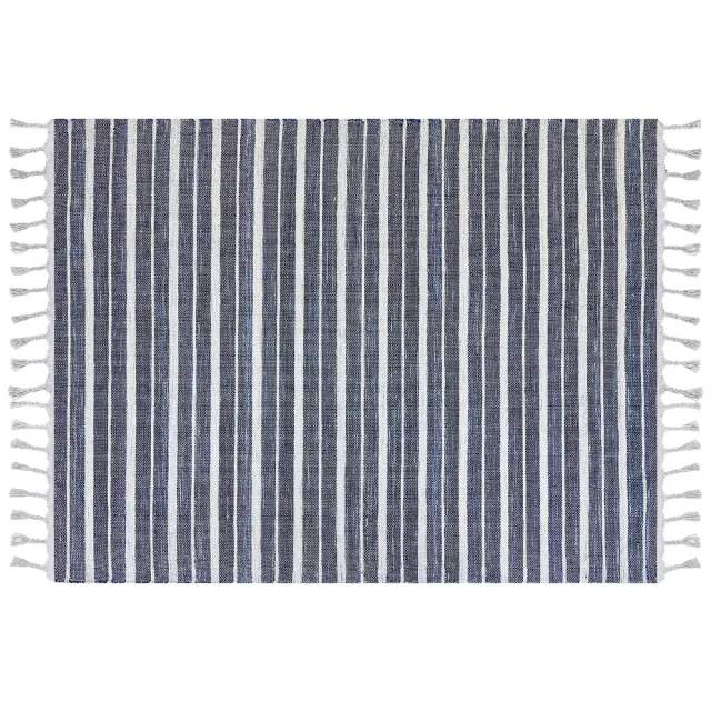 Beliani BADEMLI - Vloerkleed - Donkerblauw - Synthetisch, foto 2