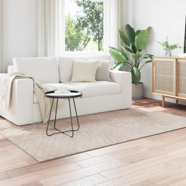 vidaXL Binnen- en buitentapijt PALMERAS Beige 140 x 200 cm Polyester, foto 2