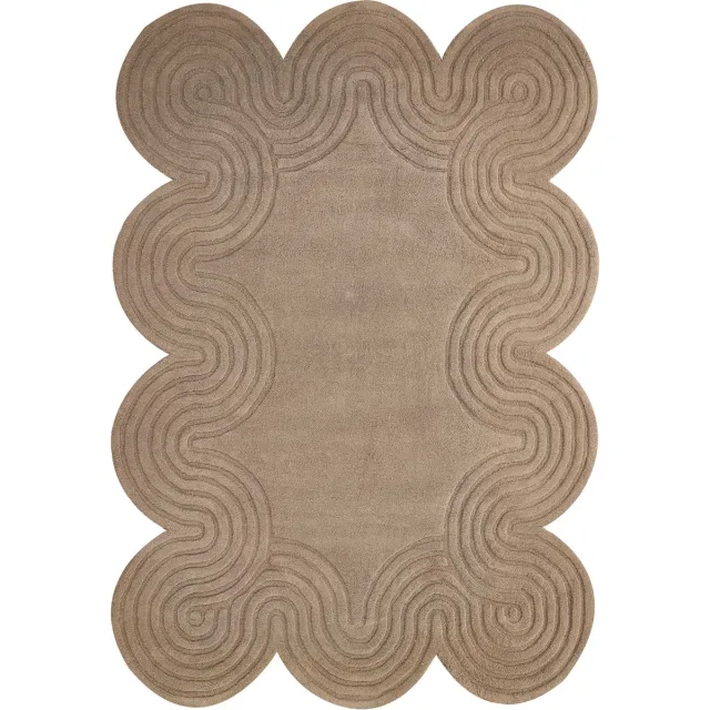 Beliani MALVAN - Vloerkleed - Taupe - Wol Beige