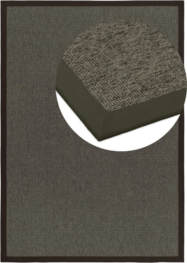 DEKOWE Vloerkleed Naturino Rips S2 anthrazit 60x110cm anthraciet