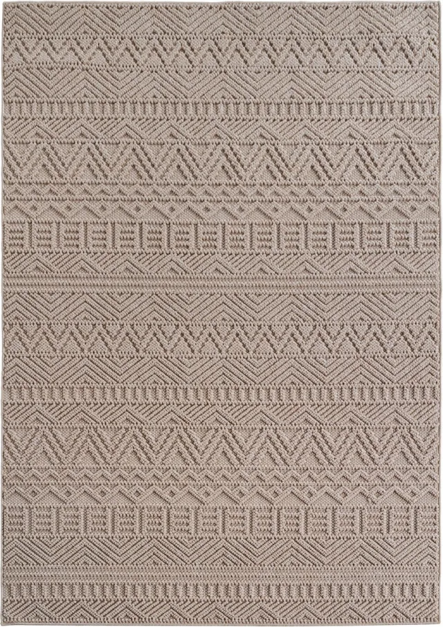 Ayyildiz Helix Boho Vloerkleed Beige 120x170 cm – Effen Laagpolig Tapijt – Modern Bohemian Design voor Woonkamer en Slaapkamer