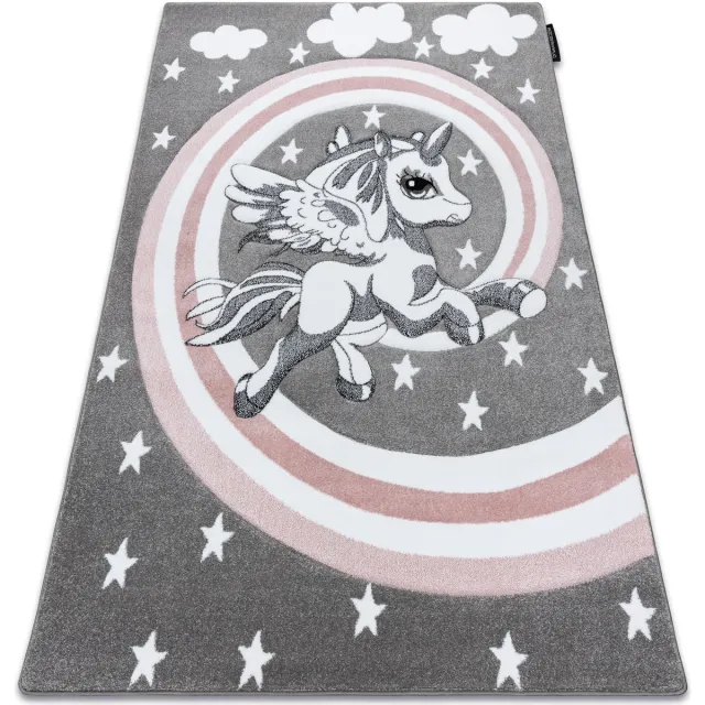 RUGSX Kleden Rugsx Tapijt PETIT PAARDJES grijskleuring 80x150 cm