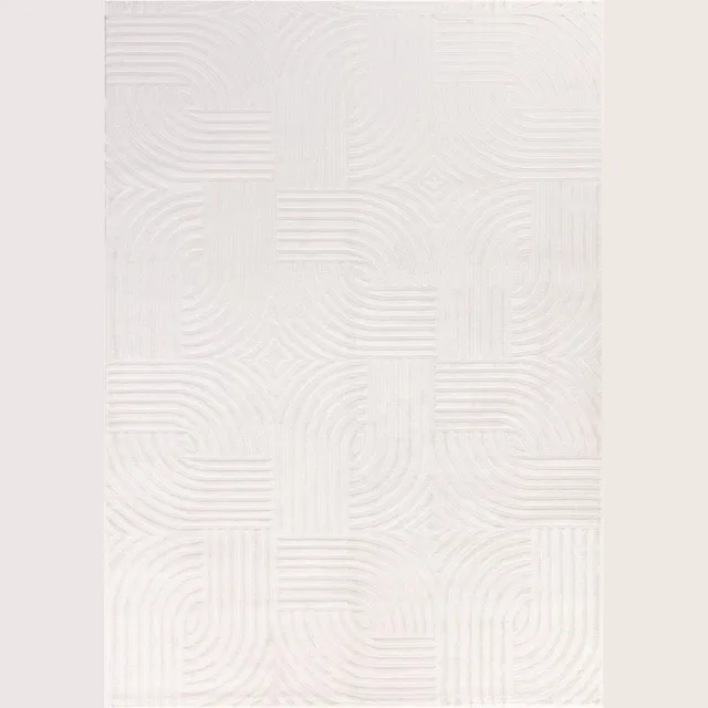 flycarpets Cara Modern Japandi Architectura Vloerkleed - Creme, foto 4