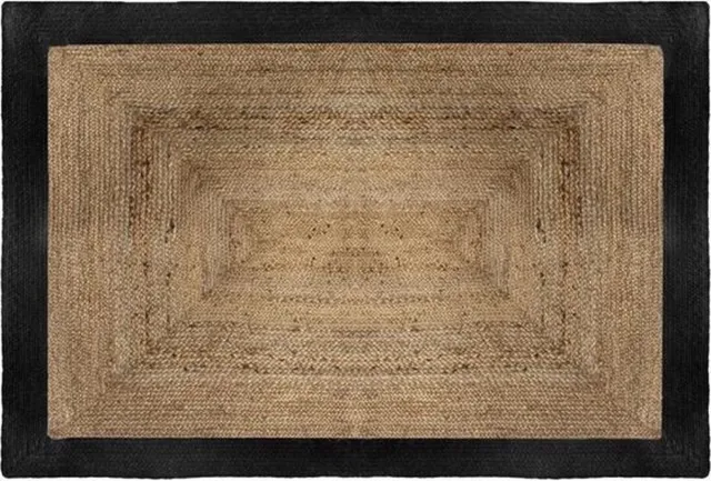 Atmosphera Créateur d'intérieur® Jute kleed met zwarte rand 170 cm x 120 cm