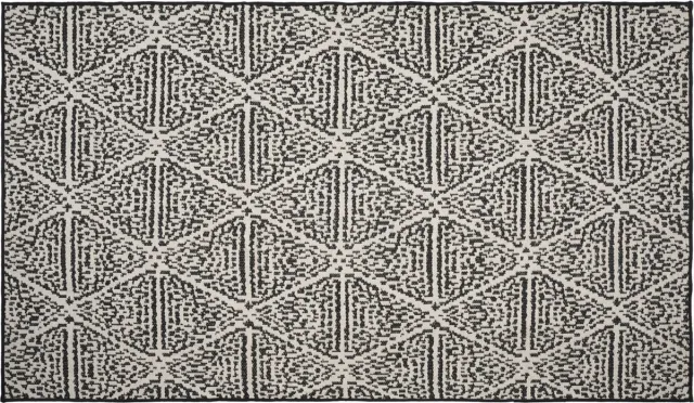 Giga Living Vloerkleed Patio Ruit Zwart 135x230cm - Giga Living