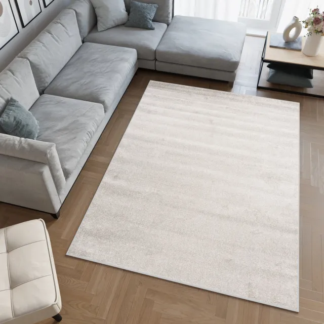 Tapiso Florida Vloerkleed Grijs Licht Laagpolig Woonkamer Tapijt Lichtgrijs