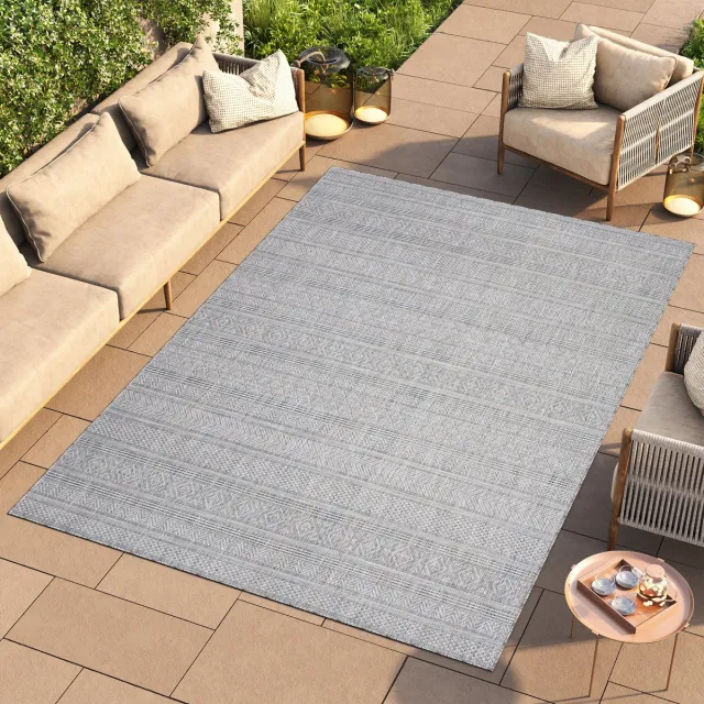Tapiso Melissa Vloerkleed Grijs Binnen Kleed Buiten Tapijten Maat- 160x230 Grijs 12