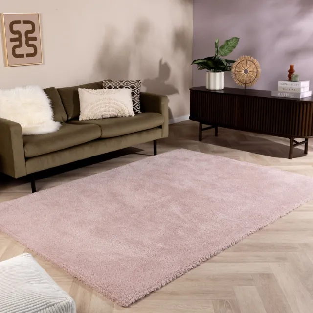 NATURL. Zacht vloerkleed - Teddy Roze - 140x200cm