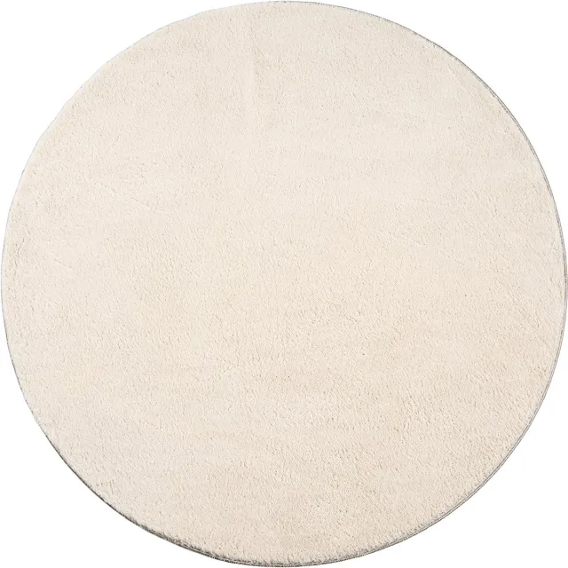 Mia´s Teppiche Mia’s Teppiche Taos – superzacht kortflor vloerkleed met antislip rug, wasbaar, Beige, 160 cm rond