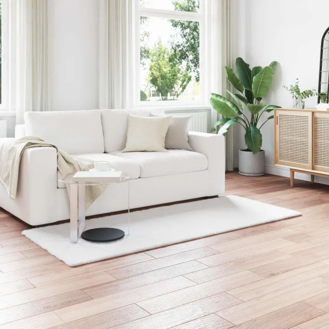 vidaXL Antislip vloerkleed van imitatie konijnenbont OLITE Wit, foto 2