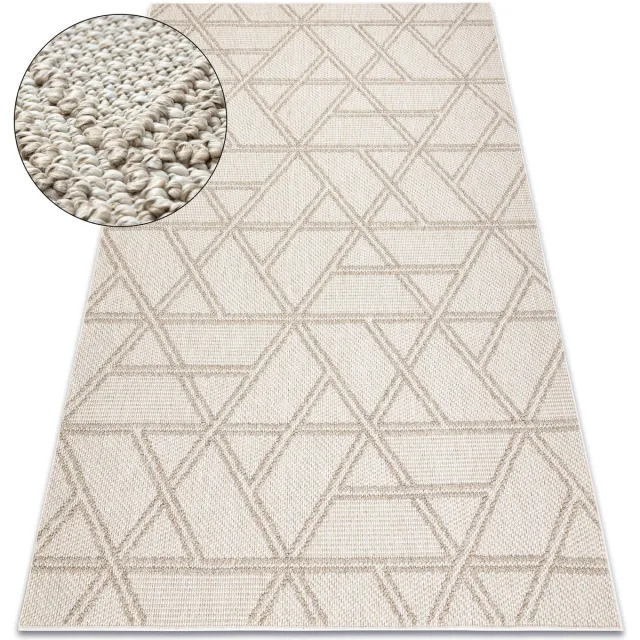 RUGSX Kleden Rugsx Tapijt JERSEY 19241 beige - Ruiten, geometrisch 120x170 cm
