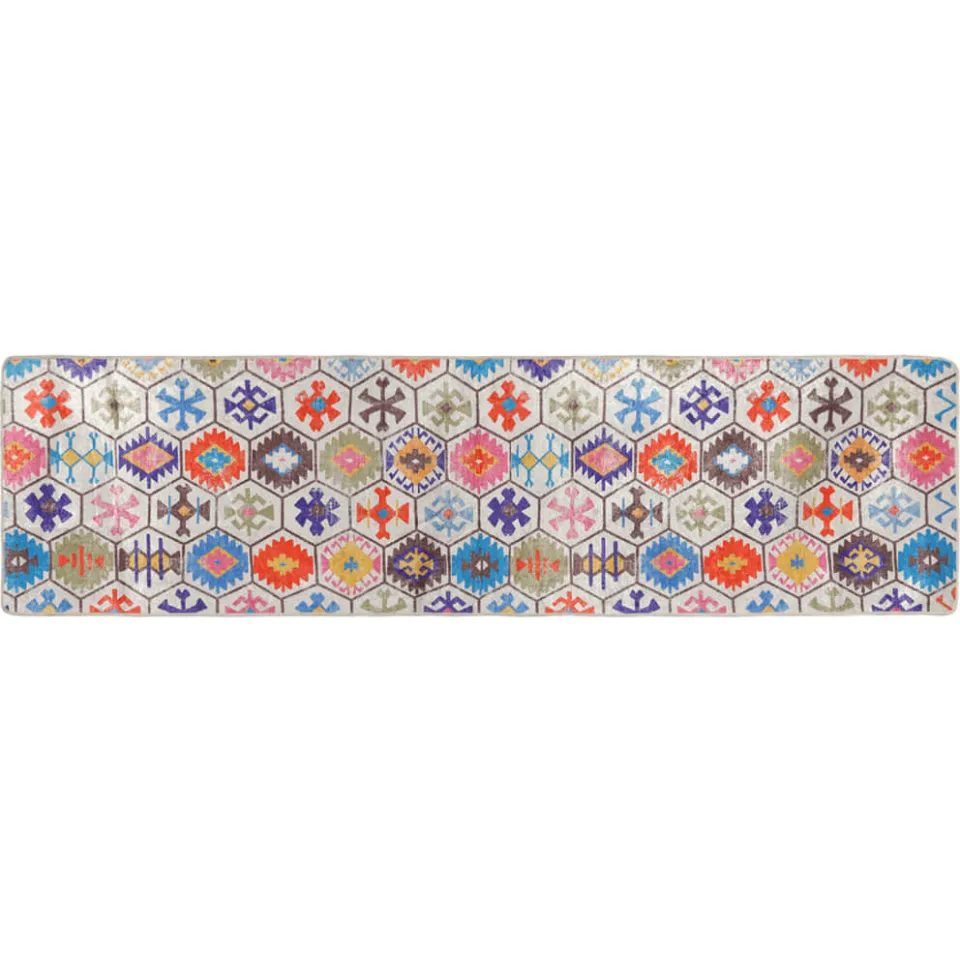 vidaXL Vloerkleed wasbaar 80x300 cm meerkleurig, foto 2