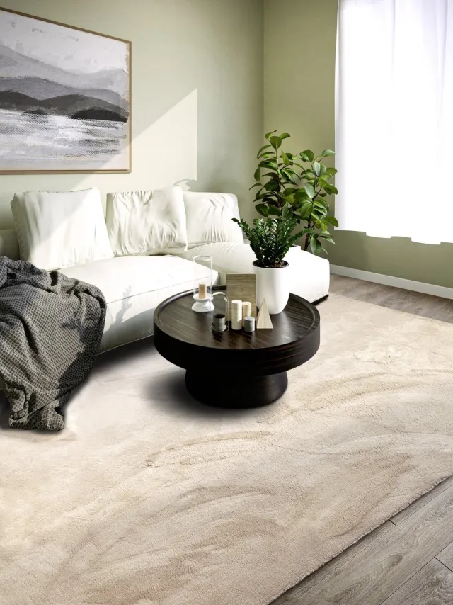 Villeroy & Boch Flycarpets Villeroy & Boch - Hoogpolig vloerkleed Leon - Creme 200 x 290 cm