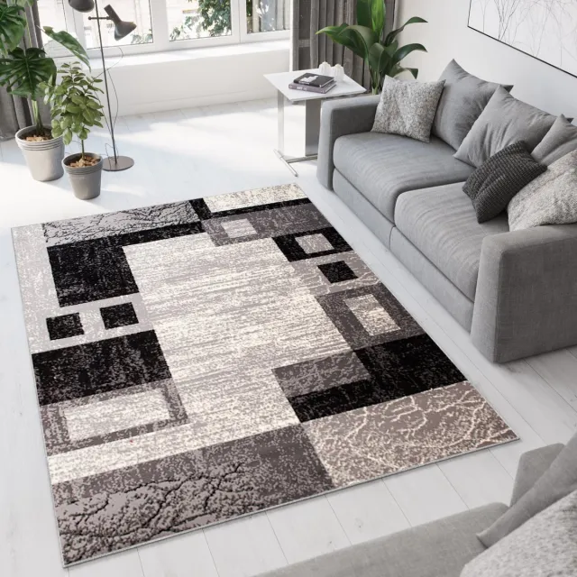 Tapiso Dream Vloerkleed Grijs Woonkamer Modern Laagpolig Tapijt Grijs 19
