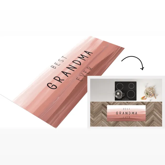 KitchenYeah Keukenloper - Loper keuken - Spreuken - Quotes Best Grandma Ever - Oma cadeau - Moederdag - Oma - Keukenloper vinyl Multicolor