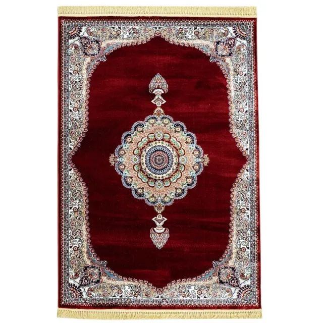 flycarpets Isfahan Klassiek Oosters Medaillon Vloerkleed - Rood - 200x290 cm