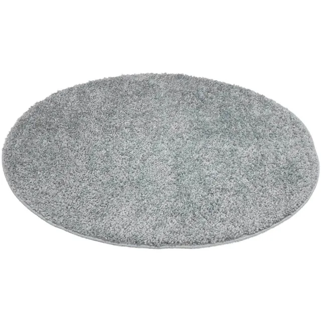 CNL Carpets Karpet24 Shaggy Ritual vloerkleed – hoogpolig en effen – Turquoise – Ø 160 cm rond blauw