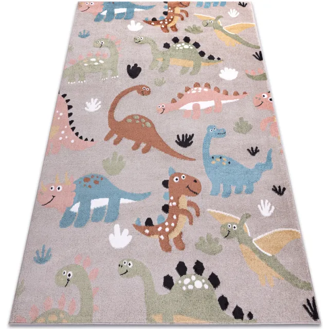 RUGSX Kleden Rugsx Tapijt FUN Dino voor kinderen dinosaurussen beige 120x170 cm