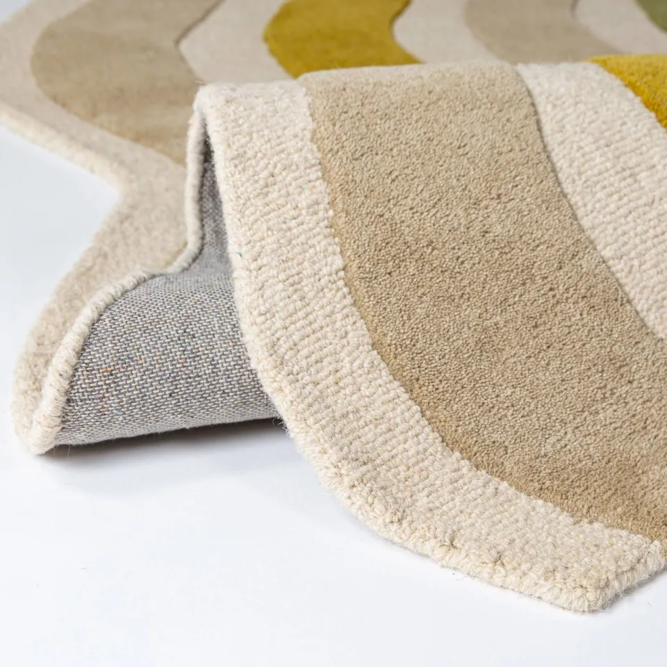 Flair Rugs Cascade Wool Scallop vloerkleed groen, foto 5