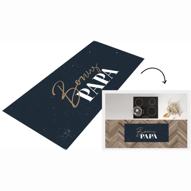 KitchenYeah Keukenloper - Loper keuken - Vaderdag - Bonus papa - Kado man - Quotes - Spreuken - Keukenloper vinyl Multicolor