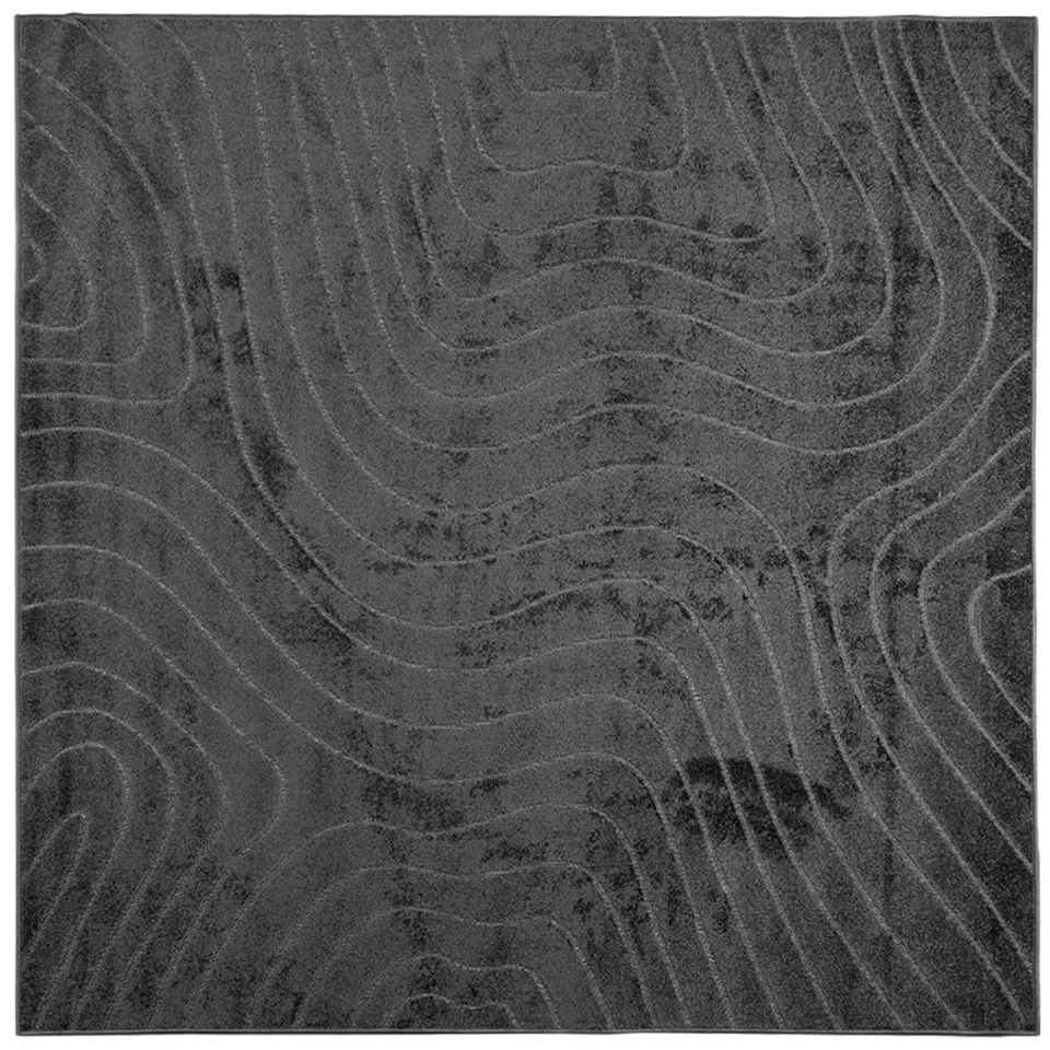 vidaXL Binnen- en buitentapijt PALMERAS Antraciet 200 x 200 cm Anthraciet