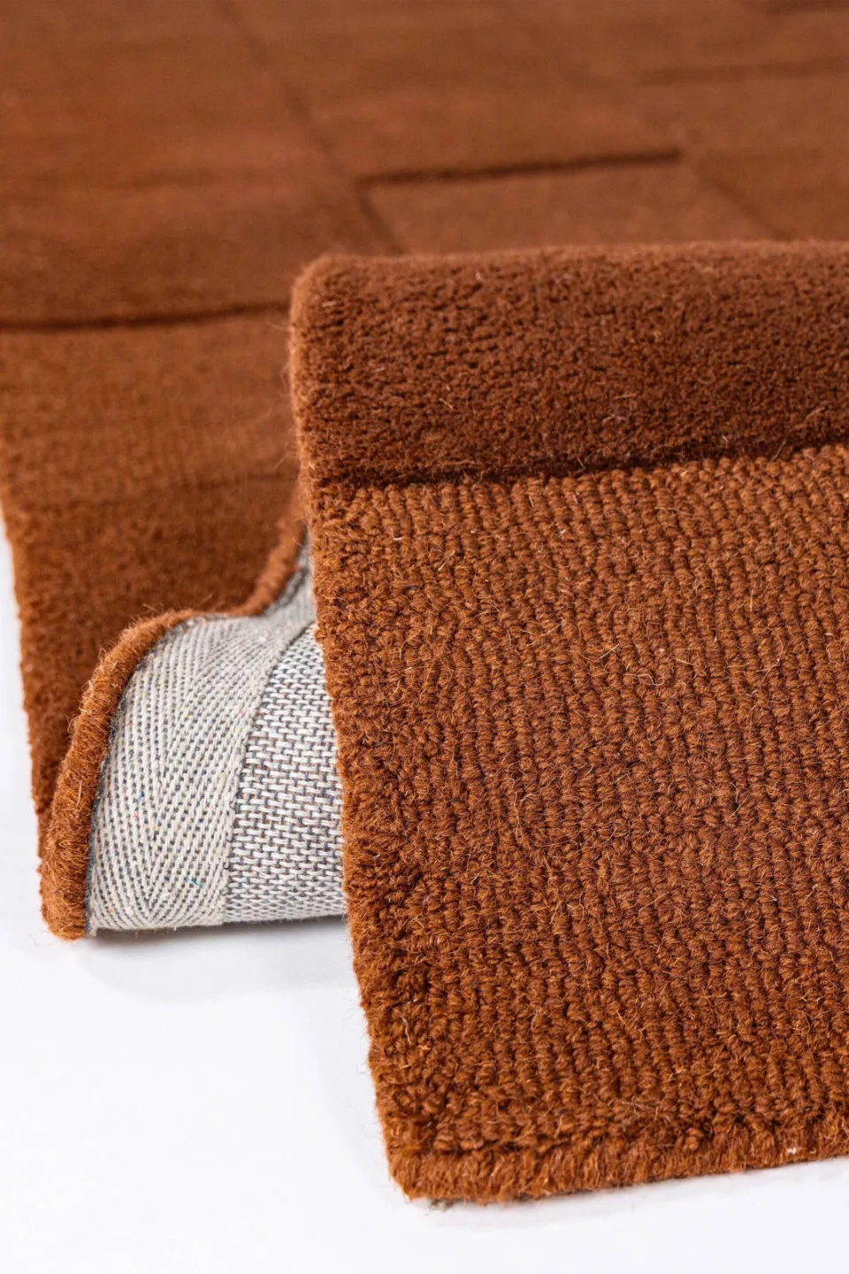 Flair Rugs Checkerboard wollen vloerkleed terra, foto 4