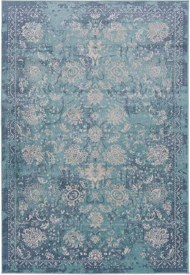 Pergamon Lagos Vintage Indoor & Outdoor Vloerkleed Blauw