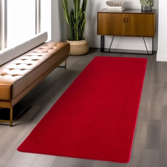 TapisTrend Designer tapijt Rood 80x250 cm Binnenkleed, geschikt voor woonkamer en slaapkamer, duurzaam en slijtvast, antislip, voor dagelijks gebruik