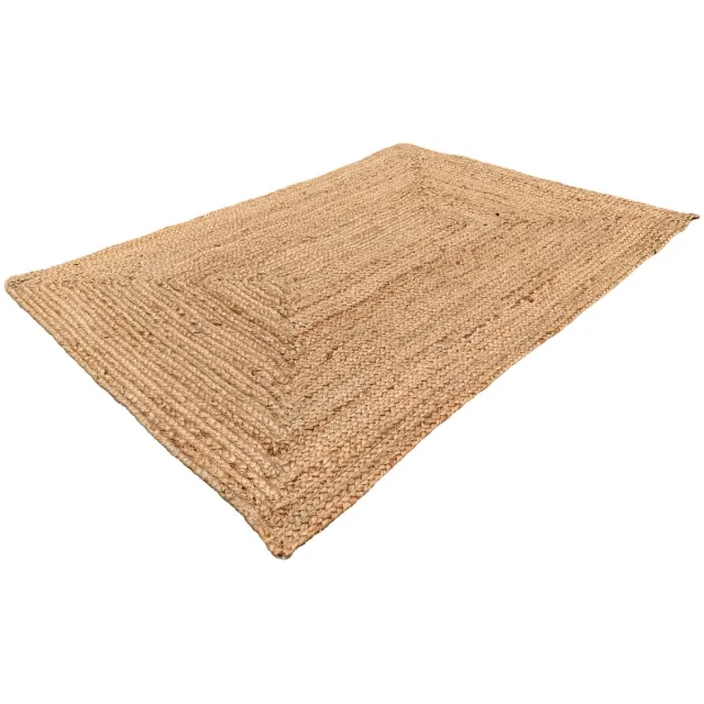 Rocaflor Vloerkleed-jute-gevlochten-rechthoekig-bruin-70x100cm
