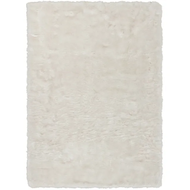 Padiro pluizig hoogpolig shaggy vloerkleed 120 x 170 cm - lichtbeige - modern effen ontwerp - met een zachte uitstraling - voor vloerverwarming - van polyester en katoen