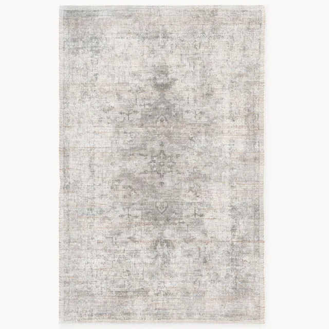 Westwing Collection Laagpolig juten vloerkleed Alisha Grijs