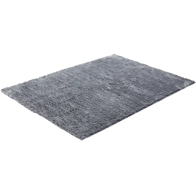 Vente-unique Ultrazacht hoogpolig shaggy vloerkleed - 160 x 230 cm - Grijs - DOLCE