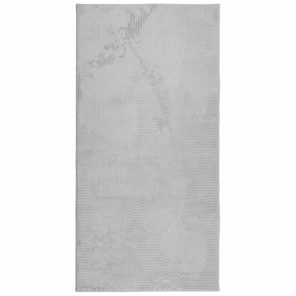 vidaXL Vloerkleed IZA laagpolig Scandinavisch 100x200 cm grijs, foto 3
