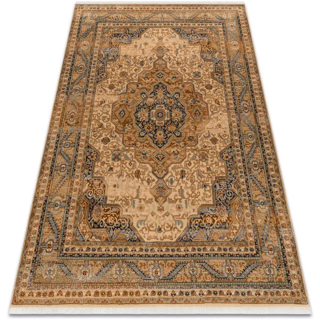 RUGSX Kleden Rugsx Wollen tapijt KESHAN Ornament, frame oosters 8995/ 160x230 cm Beige