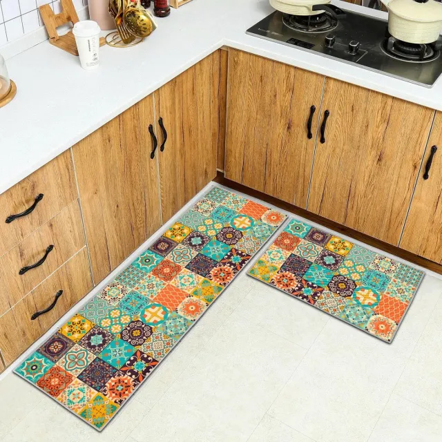 Ibenzoa Antislip en Onderhoudsvriendelijke Keukentapijten Set voor Comfort en Stijl in de Keuken kleurjik
