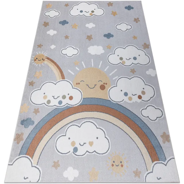 RUGSX Kleden Rugsx Tapijt BONO 8437 Wolken, lucht, lichtgrijs / 240x330 cm
