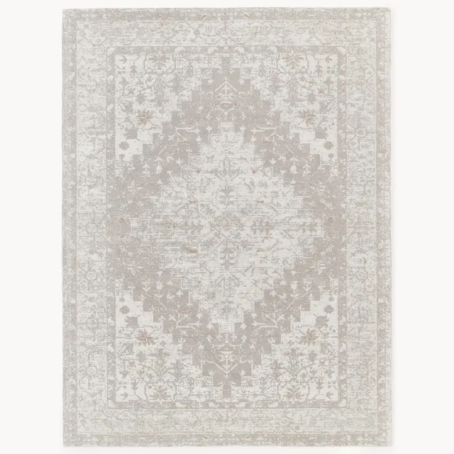 Westwing Collection Handgeweven chenille vloerkleed Neapel Grijs