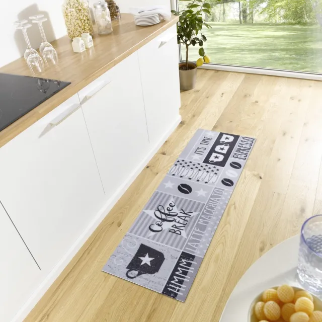 flycarpets Loper - Koffie - Grijs