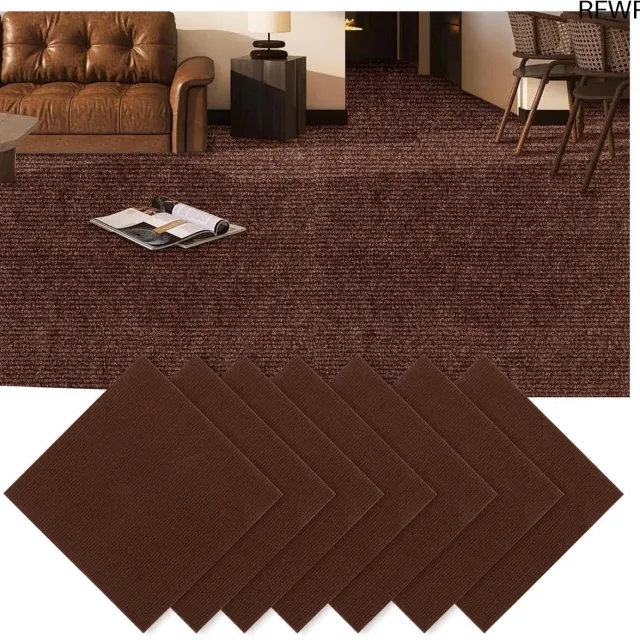 RFWR Zelfklevende tapijttegels 30x30 cm - 30 stuks bruin voor thuis en kantoor