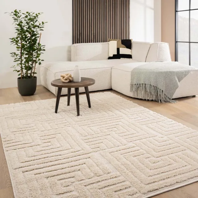 Tapeso Scandinavisch vloerkleed - Arc Shade crème 200x300