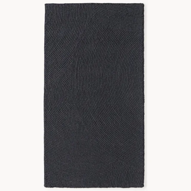 Westwing Collection Handgetuft wollen vloerkleed Eleni Antraciet