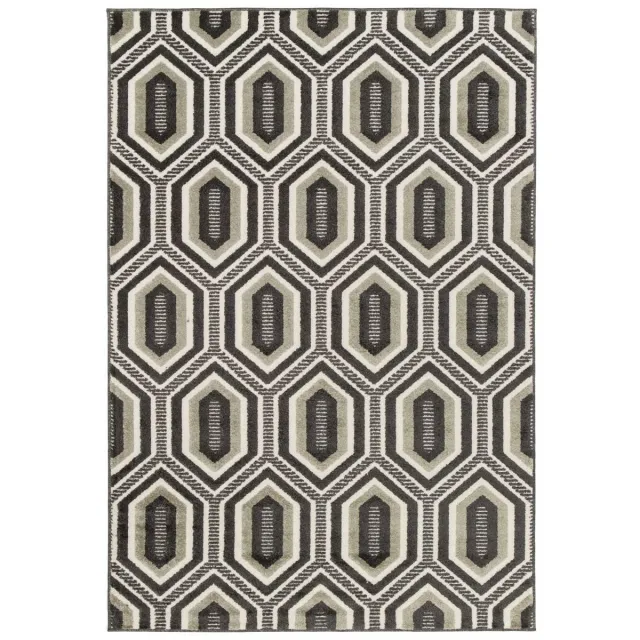 Paon Brillant Modern vloerkleed - Forme Cristal antraciet 200x290