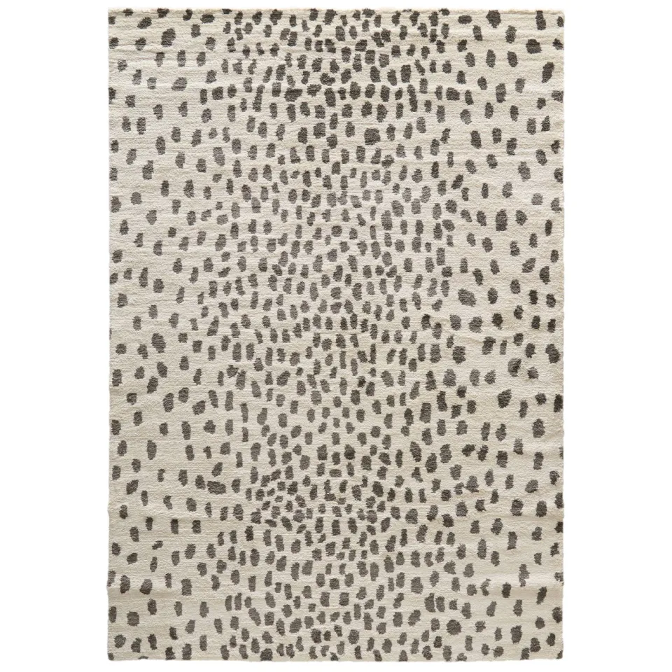 NOUS Living vloerkleed Moon zwart/crème