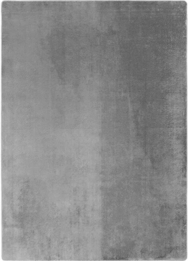 Muratap JOY Effen Soft Rond Vloerkleed – 100% Polyester – Anti-Slip - Zilver- 200 CM Ø